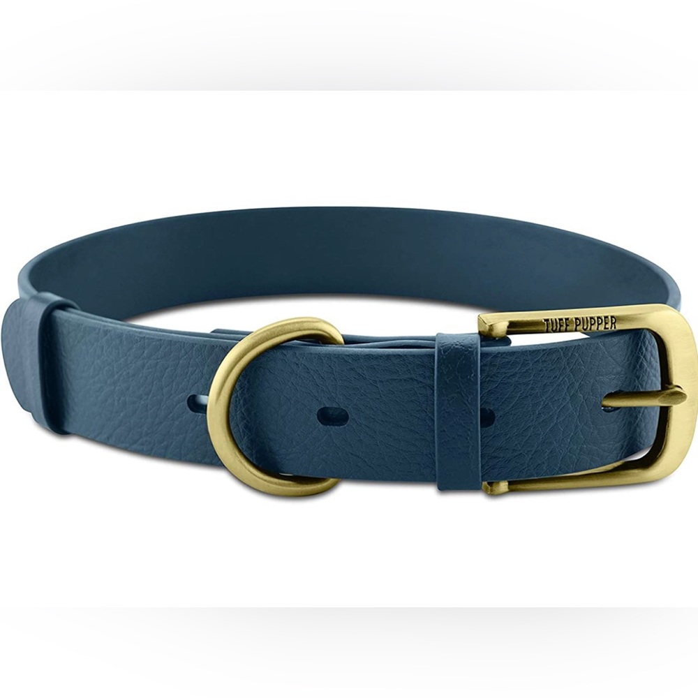 New Tuff Pupper Classic Dog Collar Blue Small